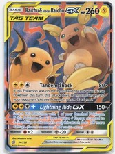 Raichu & Alolan Raichu GX Ultra Rare SM - Unified Minds SM11 Holo 54/236 MP picture