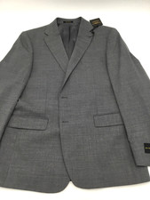 $ 595 Hickey Freeman Modern Fit Suit With Unhemmed Pant Grey Size 48Reg 43W picture
