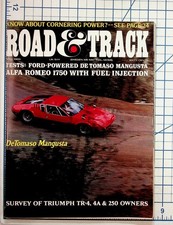 ROAD & TRACK April 1969 DeTomaso Mangusta Magazine Automotive Car Test picture