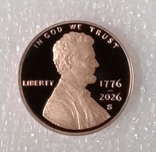1776-2026 S Lincoln Shield Cent Proof 1¢ 1776 -2026 Proof Penny - PRESALE picture