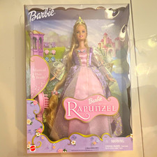 Mattel Barbie as Rapunzel 12in Fashion Doll w/ Musical Hair Brush Unopened picture