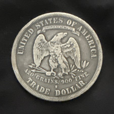 1877-S San Francisco $1 US Trade Dollar 90% Silver .900 Fine Business KM#108 picture