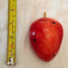 Vintage Stone Strawberry Faux Fruit Decor 4 inch picture