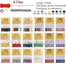 Dental Endo Root Canal Files Stainless Steel K-Files Hand Use 25/21mm AZDENT picture