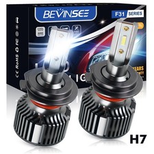 BEVINSEE H7 LED Headlight Bulbs 6000K Bright White for High Low Beam Fog Light picture