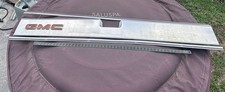 OEM 1975-80 Square Body Chevy GMC Truck Tailgate Band Trim Panel set With Emblem picture