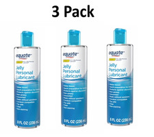3 Pack Equate Liquid Personal Lubricant Jelly Fragrance Free 8OZ Fresh picture