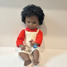Vintage Schildkrot Doll Black Boy Brown Eyes 16 Inch Original Reproduction picture