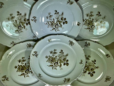 Mitterteich Charming Barbara 10 1/2” Set of 6 Dinner Plates 1949-1959 Germany picture