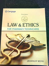 Cengage Law & Ethics for Pharmacy Technicians 3rd Edition Book by Moini picture