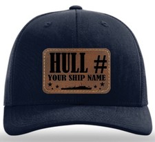 USS BARTON DD-722  Leather Patch Richardson Cap. The Finest Cap picture