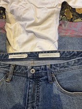 Pilcro Anthropologie Slim Boyfriend Jeans 29 Floral Brocade Embroidered Cuff picture