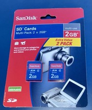SEALED 2008 SanDisk (2GB) 2X Multi-Pack SD Card Camera FAT16 NEW picture