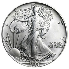 1986 $1 American Silver Eagle 1 oz Brilliant Uncirculated picture