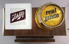 Vintage 1960s Schlitz Beer Rotating Barrel Lighted Motion Cash Register Sign picture