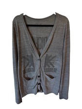 Vintage Radiohead W.A.S.T.E. Cardigan 2010s Tour Merch Recycled Material Rare picture