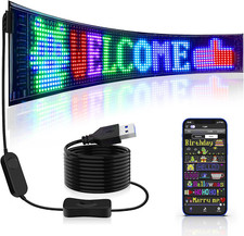 Letreros LED publicitarios brillantes y enormes con desplazamiento, USB flexible picture