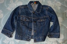 Vintage Kids Talk 4T Denim Jacket Blue Trucker Button Front Cotton picture