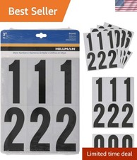 Elegant 3-Inch Black & White Reflective Mailbox Numbers – Easy Installation Kit picture