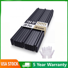 30 Pcs Ribbed Metal Roofing Panels 43.3x19.7 in 178 Sq Ft Galvanized Steel picture
