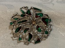 David Andersen Karl Jorgen Otteren Norway Sterling Silver Enamel Brooch Pendant picture