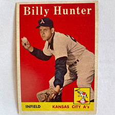 Topps 1958 #98 Billy Hunter Kansas City Athletics MLB Baseball Card, Base picture