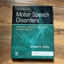 Motor Speech Disorders 4th Edition Joseph R. Duffy Hardcover textbook picture