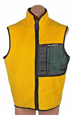 VTG Ralph Lauren Polo Sport Men's Fleece Vest M 1990s Yellow Black Accents NWOT picture