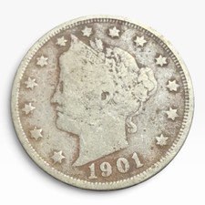 1901 (P) Philadelphia Liberty Head V Nickel Coin picture