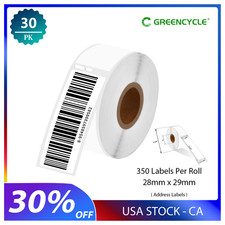 30Rolls of 350 Address Label 1-1/8