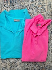 Bundle Croft & Barrow Woman Pink Short Sleeve Polo Shirt 2X picture