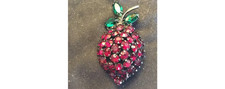 Vintage 1950's Warner Strawberry Brooch Stunning picture