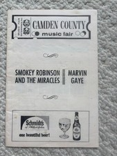 1969 Camden County Music Fair Smokey Robinson and Marvin Gaye Program Vintage picture