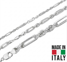 FigaRope Milano Chain Real Solid 925 Sterling Silver Necklace Or Bracelet 4-8mm picture