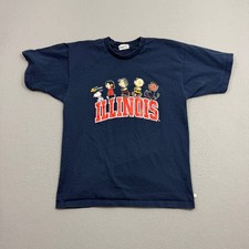 Vintage Illinois Fighting Illini Peanuts Snoopy Shirt Large 90s Charlie Brown picture