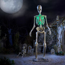 12 FT Animated Giant-Sized LED App Controlled Skelly with LCD eyes Halloween picture