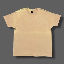 Vtg Sun Faded Shirt Blank Tee Beige Tan 80s 90s Distressed Minimalist Large picture