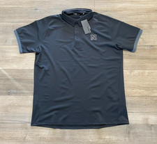 UNRL X Nebraska Cornhuskers Mens L Short Sleeve Polo Stretch Golf Athletic Black picture