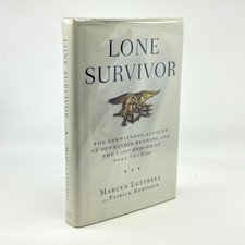 SIGNED Lone Survivor Hardcover Marcus Luttrell SEAL Team 10 w/ Dust Jacket picture