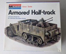 Monogram 1:35 Armor Series Personnel Carrier M3A1 Half-Track Model Kit 8215-0100 picture