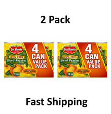Yellow Cling Sliced peaches in 100% Juice 15 oz Can Pack of 4 – 2 Packs picture