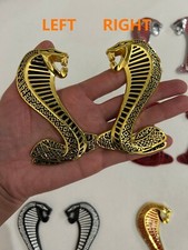 Metal Cobra Snake Dash Shelby  Fender Grille Emblems badge Ford Mustang 3.75 in picture