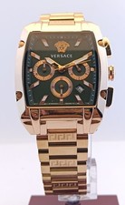 Vintage Versace Dominus Chronograph Green Dial Date Working Men's Wristwatch picture