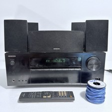 Vintage ONKYO Receiver HT-R397 & 5 Speaker Bundle SKC SKF SKR -395 ALL TESTED picture