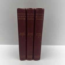 Antique George Eliot’s Works 3 Vol Set Daniel Deronda Dutton's Standard Ed picture