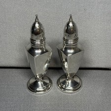 Vintage Mueck-Carey Sterling Silver Salt and Pepper Shakers NOT Weighted Solid picture