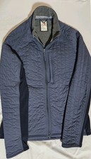 Relwen Quilted Full Zip Stand-Up Collar Navy Mid-Length Insulator Jacket Men's M picture