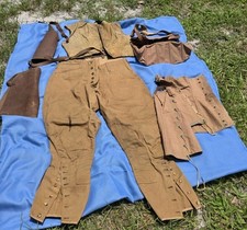 Vintage WW1 US Army Doughboy Military Uniform Vest Leather Gaiters Bag Leggings+ picture