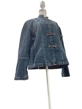 DG2 by Diane Gilman Denim Jacket Size M Blue Toggle Closure picture