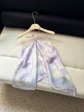 Emilio/ Pucci Silk Backless Printed Sleeveless Resort Summer Top picture